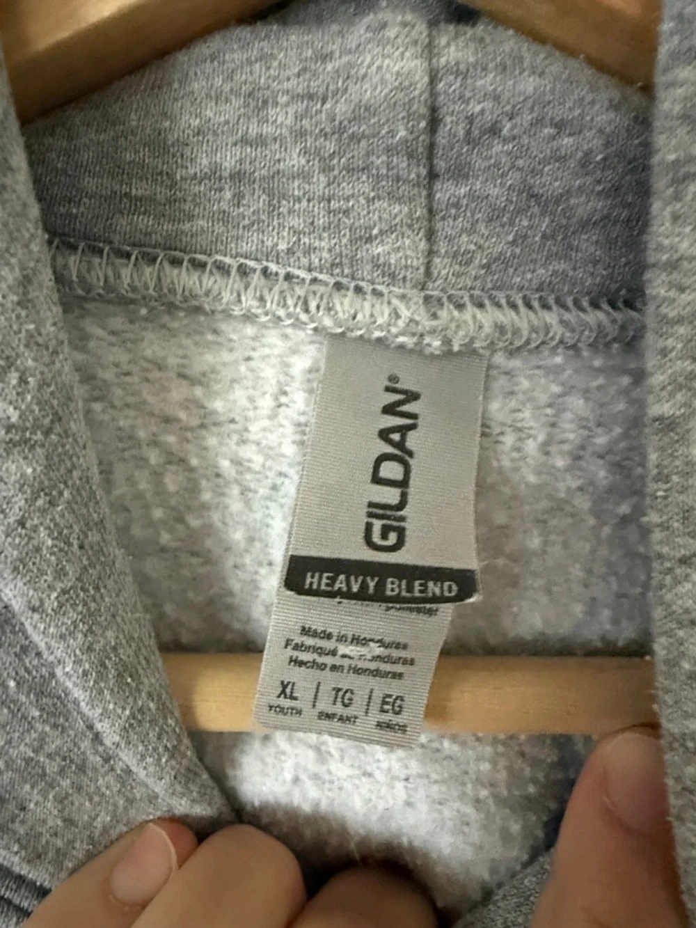 Gildan VAIL Gray Pullover Hoodie Sz YXL